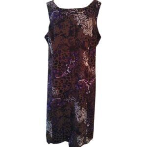 Danny & Nicole Women's Floral Paisley Sheath Dress, Brown Multicolor, Size 22W